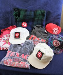 Texaco Lot -large And Extra Large T-shirts, Blanket, Hats