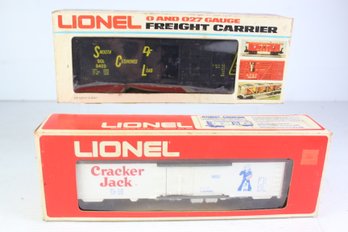 Lionel O GA Cracker Jack Billboard Reefer, Seaboard Coastline Boxcar - New In Box