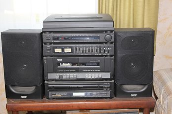 Electro Brand Turntable(needs Work) AM FM, Two Cassette, Three Disc CD Changer 2 Speakers