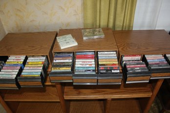 3 Cassette Storage Boxes With Cassettes-various Genres