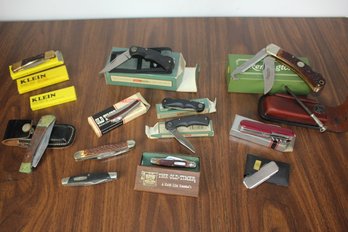 Miscellaneous Pocket Knives -3 Colemans, Remington, Klein, Old Timer