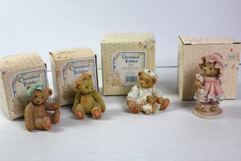 4 Cherished Teddies W/boxes