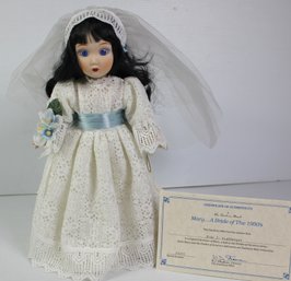 Danbury Mint -Mary, A Bride Of The 50's, Small Discoloration On Flowers