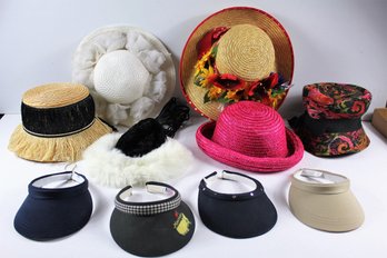 Colorful Lot Of Woman's Hats And Visors #1