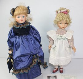 Knowles Ashton Drake 'Mary, Mary' And Blue Doll (no Brand)