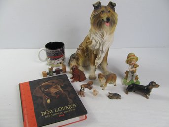 Cute Dog Lot - 101 Dalmatians, Cup, New Journal, Collie And Several Smaller Dogs- Fun Lot