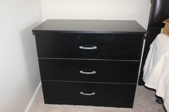 # 1 -three-drawer Chest 31x16x27.5 Tall-black