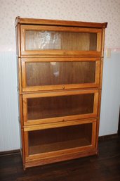 4 Shelf Glass Door Lawyers Type Cabinet.  Beautiful Display Case 3'W, 13' D, 5' Tall