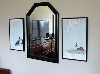 Mirror And Two Lighthouse Pictures 18 X 11 Mirror Is 18x28.5