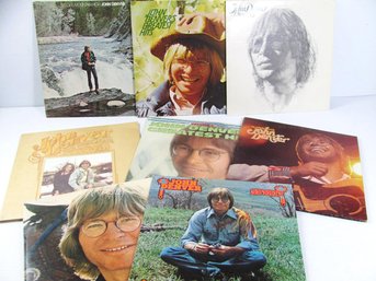 Eight John Denver 33's Albums