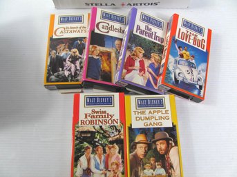 Older Disney VHS In Cardboard Cases, Love Bug, Parent Trap, Candle Shoe And A Few Miscellaneous