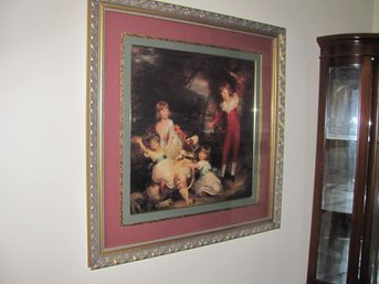 Large Victorian Print, Framed 36x36