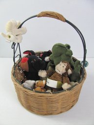 Basket With Small Friends, Pound Puppies, Couple Beanies