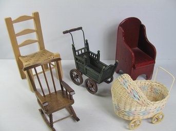 Cute Doll Furniture- Strollers, Chairs