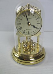 Liricron Glass Dome Quart Anniversary 6-in Clock Made In Germany