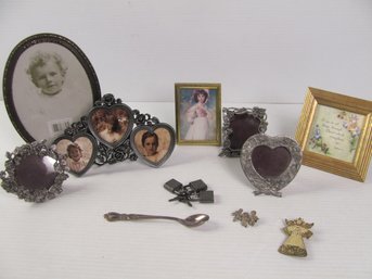 Small Decorative Frames, Mini Padlocks With Keys, 1847 Roger Brothers Heritage Spoon