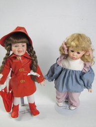 Two Heritage Mint Collection Dolls -Puddle Jumping April First Day Of School Tammyo