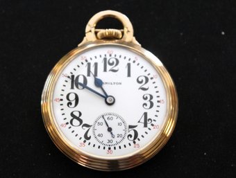 Hamilton Railroad Grade Pocket Watch SN2623090 Gold Filled - Runs  - See Description For Specs