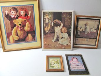 Five Wall Hangings With Children