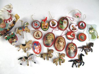 Rocking Horse Door Stop, Ornaments, Tins And Rocking Horses