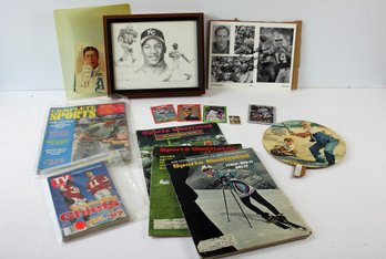 Sports Memorabilia-Bo Jackson Print By Rick Bark Doll, Miscellaneous Baseball Cards, Postcards Etc