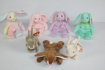 Beanie Baby Rabbits- Total 7