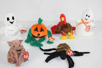 Beanie Baby Holiday Fall-total 6