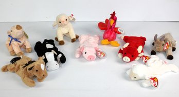 Beanie Baby Farm Animals-total 9