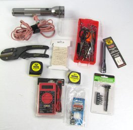 Mag Lights, Multimeter, Tape Measure Etc