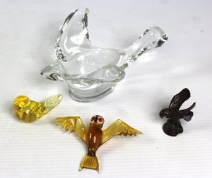 4 Birds - 3 Glass And 1 Metal