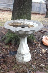 HEAVY! Beautiful HEAVY Bird Bath, Concrete, Did We Say It Was HEAVY!  Bring Your Own Help To Load!