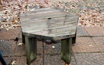 Sturdy Small Scrap Wood Table 18' Tall