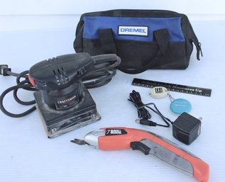 Small Palm Craftsman Sander And Black & Decker Electric Scissors