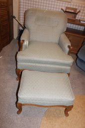 Nice Arm Chair And Stool Set - Great Shape