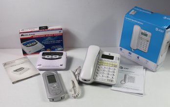 AT&T Phone, Corded Speaker, Midland Weather Radio, Weather Station