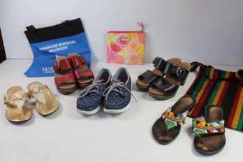 5 Pair Of Ladies Shoes - 8.5 To 9.5 And 3 Bags