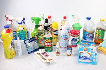Cleaning Lot - Large Variety And Plastic Tub