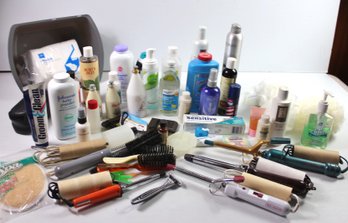 Toiletries And Curling Iron