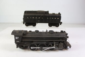 Lionel O Scale #224 Steam Locomotive And Tender