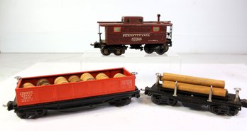 3  Lionel O Scale Train Cars