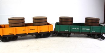 2 G Scale Barrel Haulers - Kalamazoo Toy Train Works