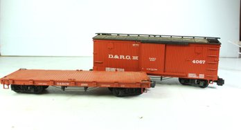 Two G Scale LGB Boxcar And Flatbed