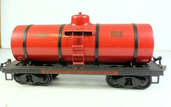 Buddy L Outdoor Railroad Red Tank Car- T Reproduction Like New