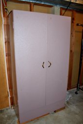 Metal Storage Closet, In Basement, 3' Wide, 66' Tall 21' Deep, Has A Shelf