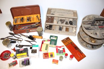 Hardware Lot - Caddies, Small Hand Tools, Etc, Sm Metal Tool Box