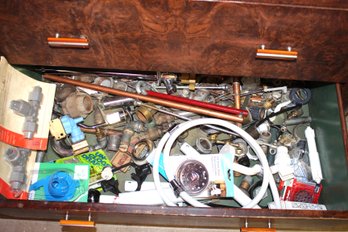 Drawer Full Of Plumbing Hardware, Most Used