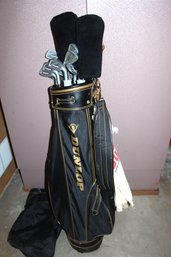 Nice Dunlop Golf Club Set In Bag W/3 Covers