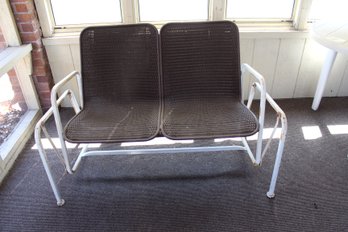 Two Seat Glider - Metal Frame Work , Some Rust And Wear, 4'wide