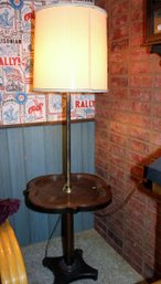 Vintage Lightweight Side Table Lamp Has Some Wear 18 Inch Square 56 In Tall