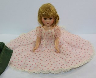 Vintage Madame Alexander With Two Dresses, Open Close Eyes, Joined  Arms And Legs 18-in Tall